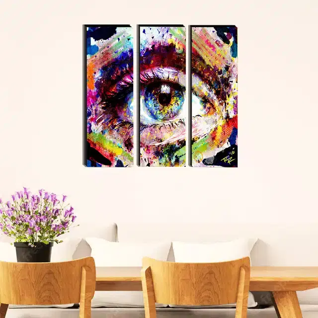 Wooden Wall Paintings, Set of 1, Multicolor, 18x15 Inches