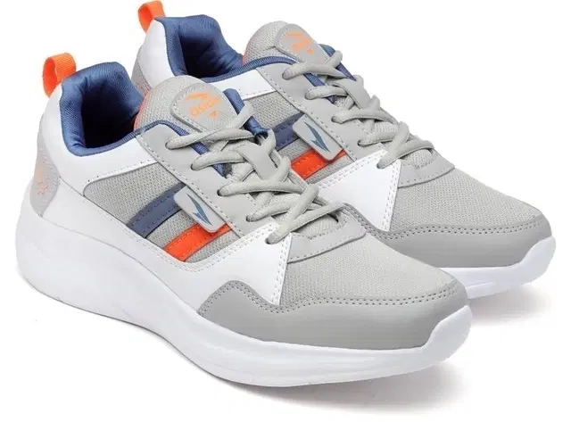 Asian Terminator Sports Shoes for Men, White & Grey (7)