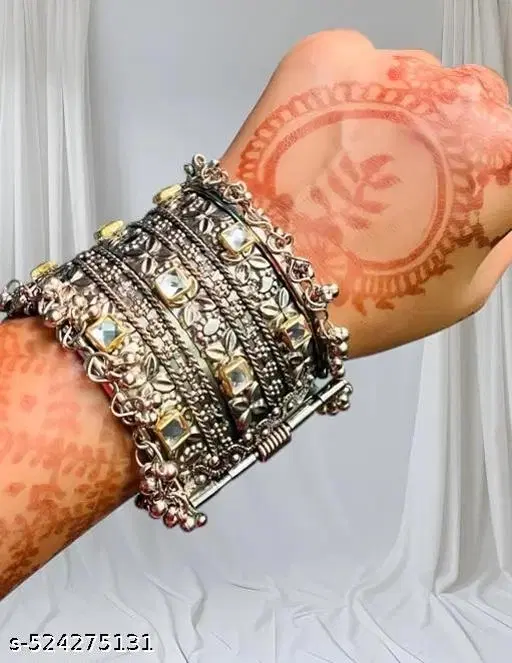 Top Trending oxidised cuff bangle