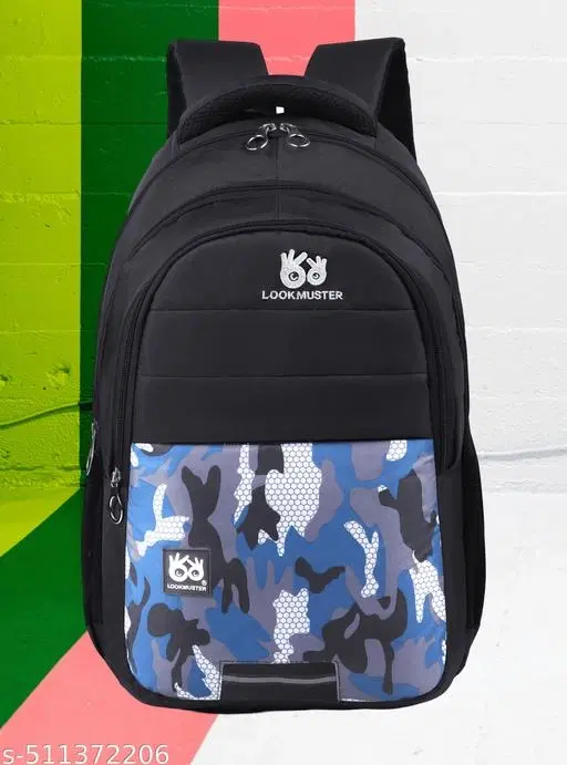 Polyester Backpack for Men & Women, Black