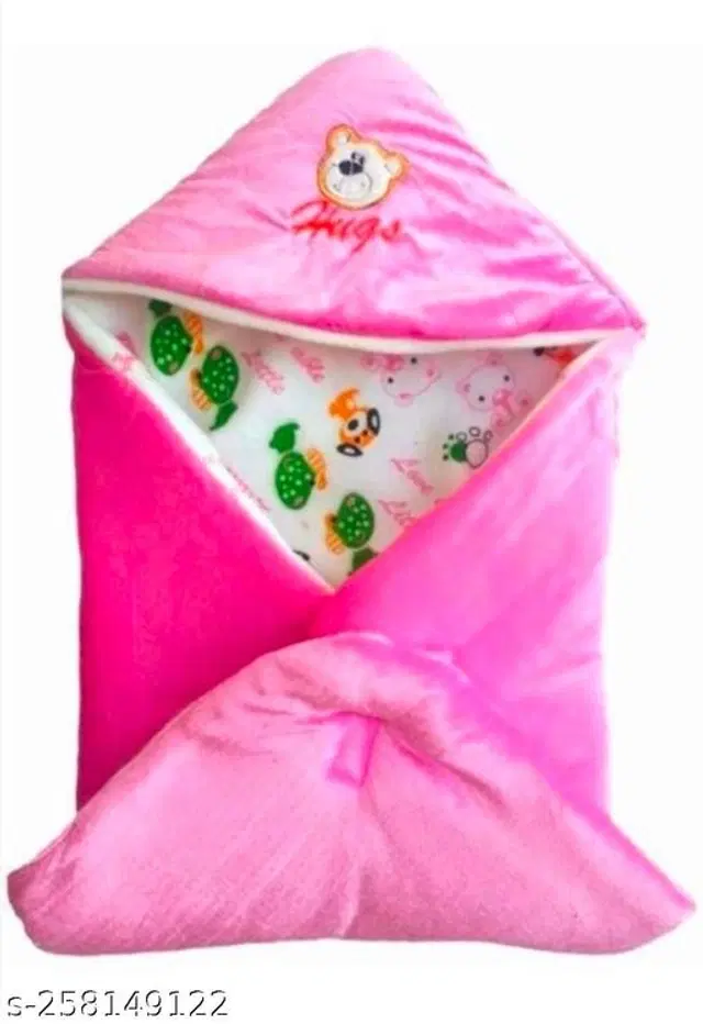 Microfiber Blankets for Babies (Pink, Free Size)