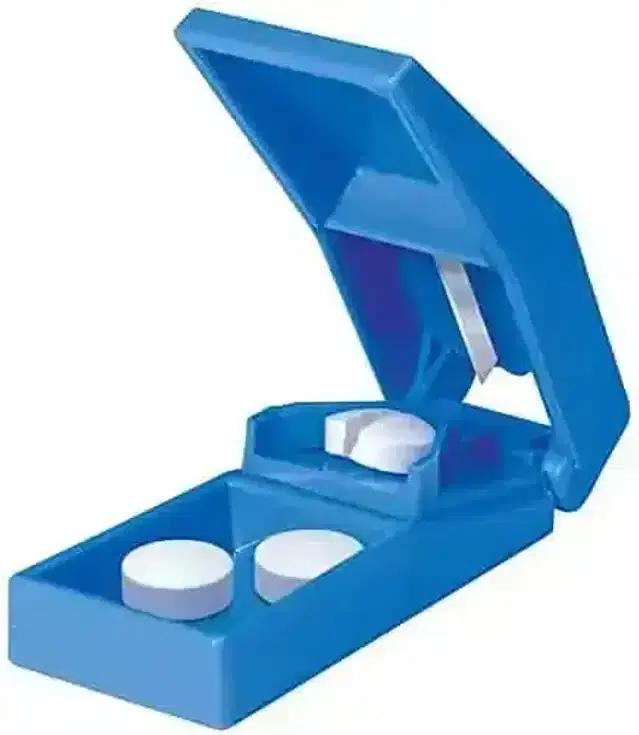 K Kudos Pill Splitter Pill Cutter For Small Pills Long Lasting Double Beveled Stainless Steel Blade (Pack Of 2)