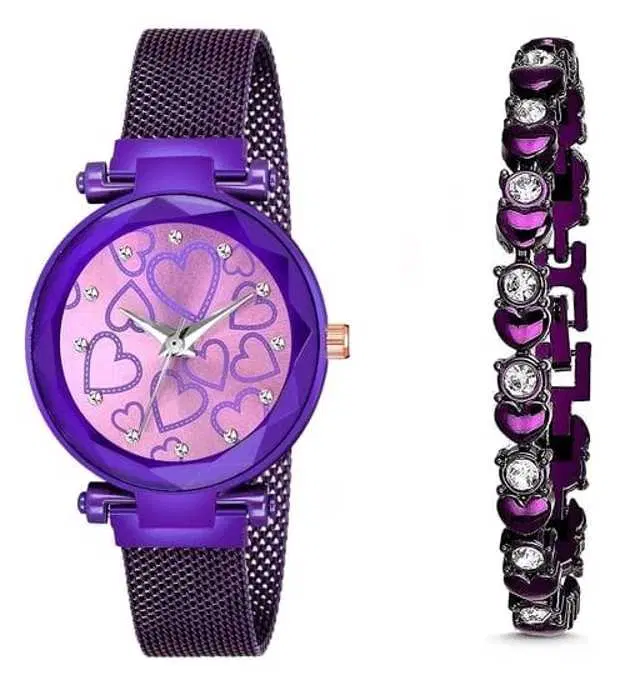 Analog Watch For Womens (Purple) (WS-353)