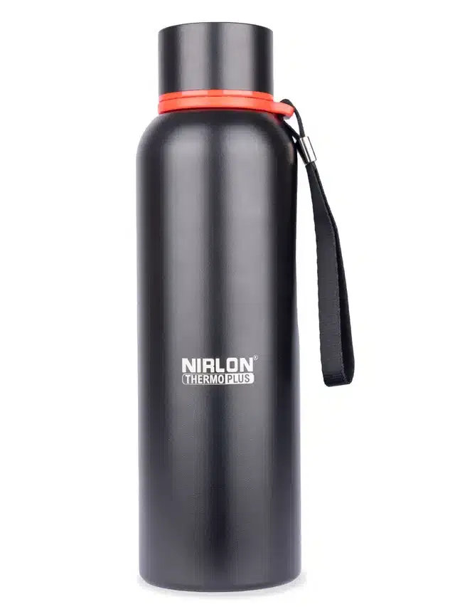 Stainless Steel Insulated Water Bottle, Black, 750 ml