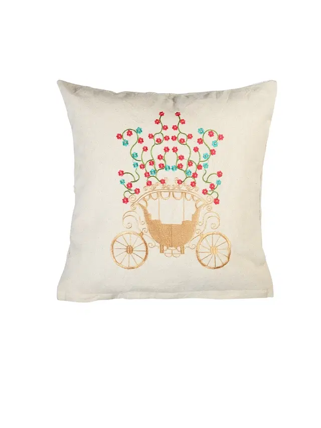 Cotton Cushion Cover, Off White, 20x20 inches