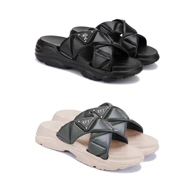 Sliders for Women, Set of 2 (Multicolor, 7)