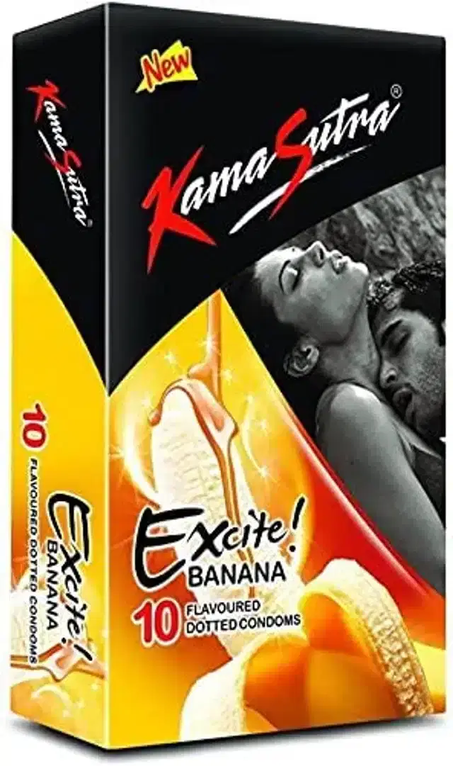 Kamasutra Excite Banana & Mango Flavored Condoms, Pack of 10