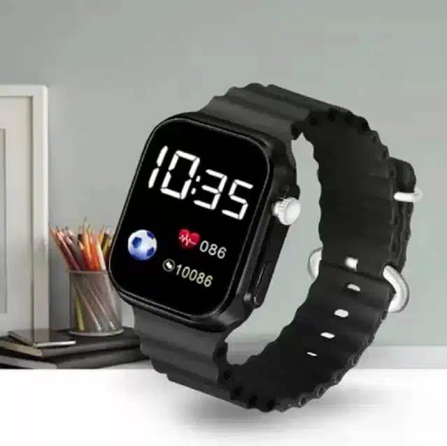 Ceramic Digital Watch for Kids (Black)