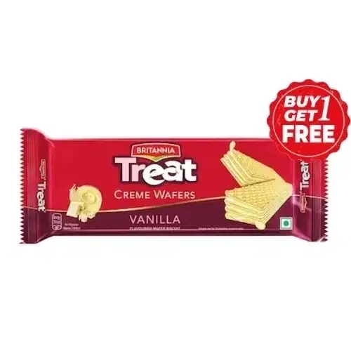 Britannia Treat Wafers Vanilla 2X55 g (Buy 1 Get 1 Free)
