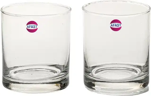 Liquor cum Cocktail Glasses, Transparent, 280 ml, Pack of 2