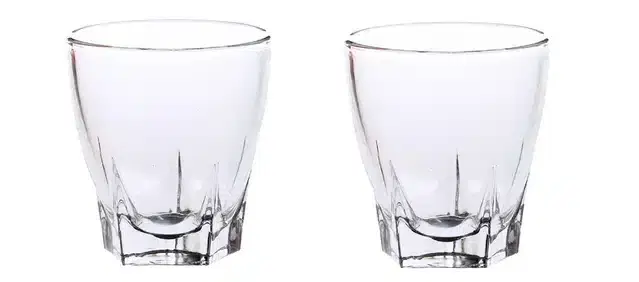 Liquor cum Cocktail Glasses, Transparent, 180 ml, Pack of 2