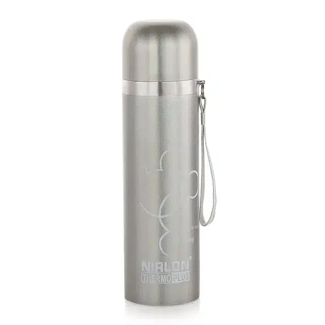 Stainless Steel Double Wall Vacuum Insulated Water Bottle, Silver, 500 ml
