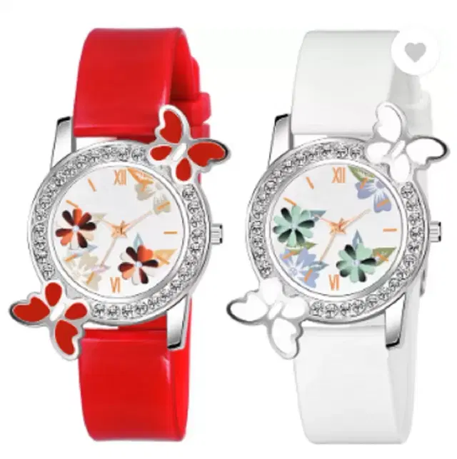 Analog Watch for Women & Girls, Pack of 2 (Multicolor)