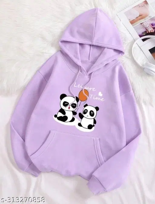 Fleece Hoddie for Women, Lavendar (S)