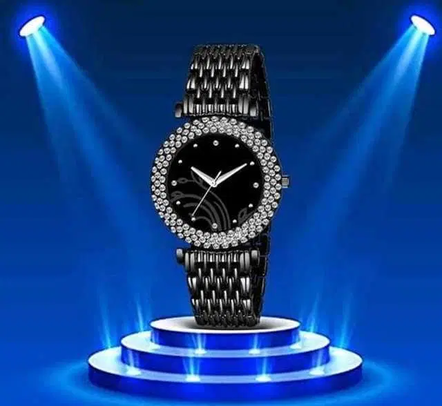 Analog Watch For Womens (Black) (WS-377)