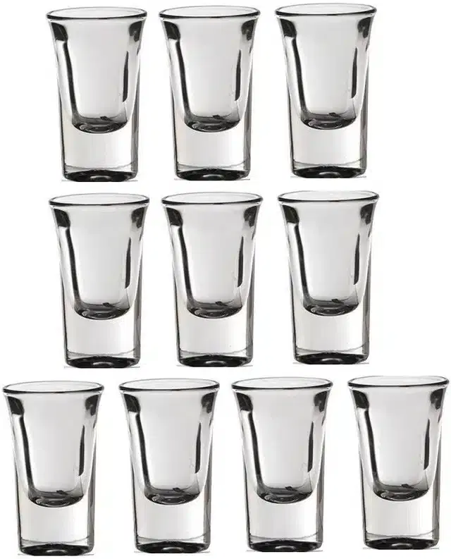 Liquor cum Cocktail Glasses, Transparent, 30 ml, Pack of 10