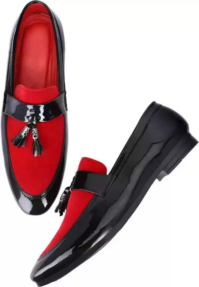 Loafers for Men (Red, 6)