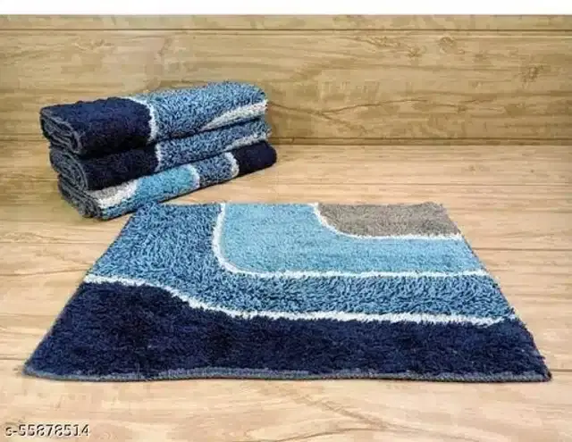 Bath Mats, Multicolor, 58x38x0.5 cm, Pack of 4