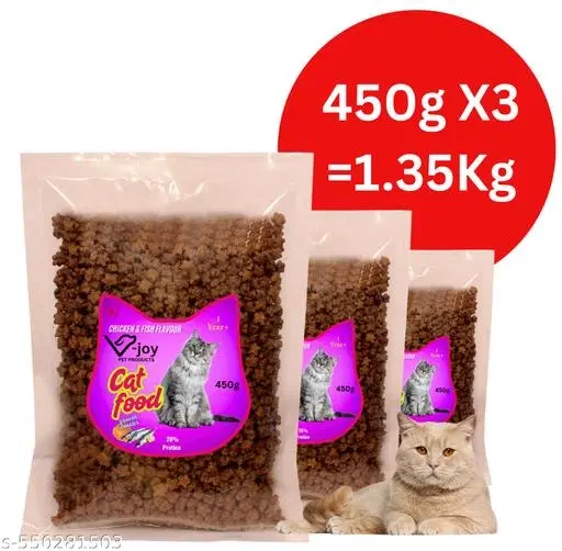 Cat Adult Dry Food, Ocean Fish ,450g , (Pack Of 3)