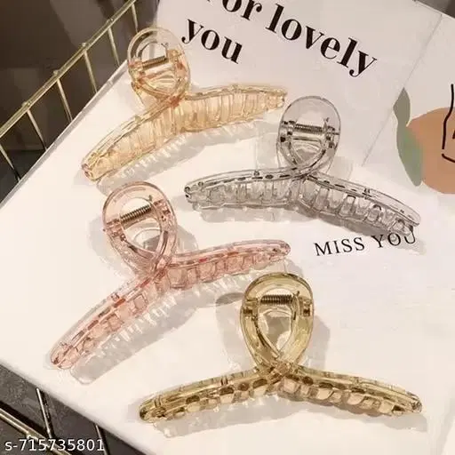 Hair Clips for Women, Pack of 4 (Gold)