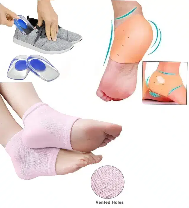 Silicone Gel Heel Pad, Assorted, Set of 3