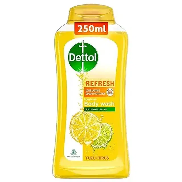 Dettol Yuzu Citrus Body Wash and shower Gel, Refresh - 250ml