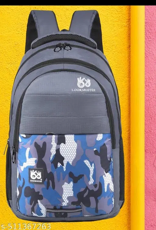 Polyester Backpack for Men & Women, Grey