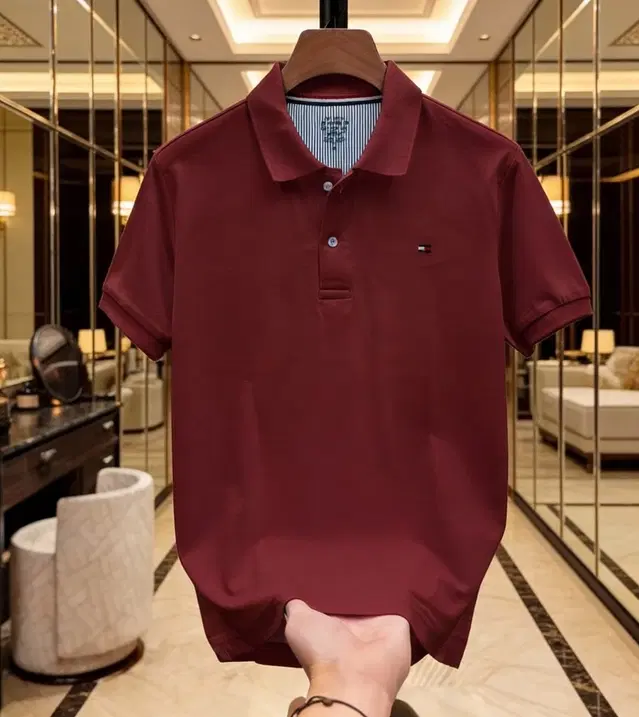 Cotton Matty Solid T-shirt For Men, Red (M)
