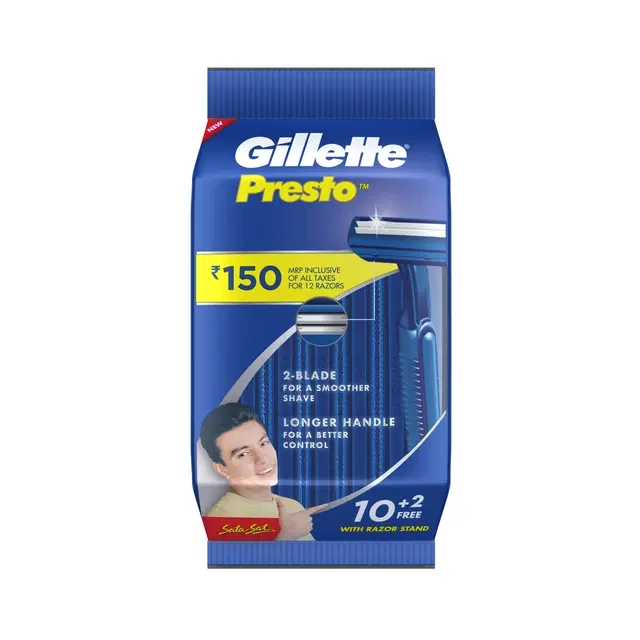 Gillette Presto Razor (10 Units + 2 Units Free)