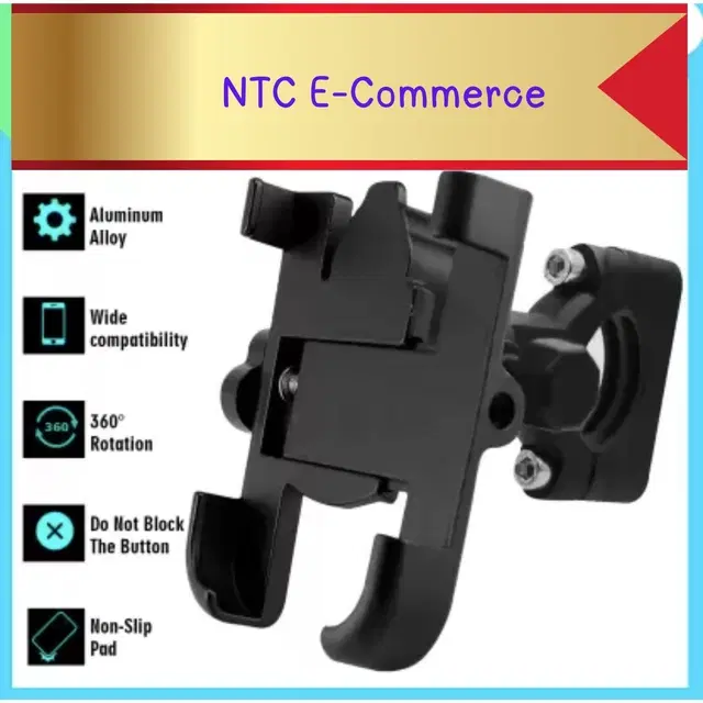 360° Rotating Bike Mobile Holder, Black ,Pack Of 1