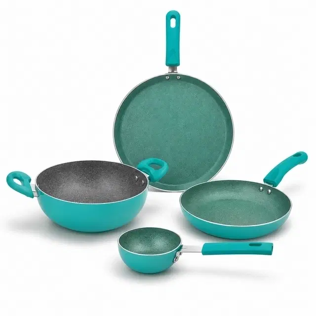 TerraHome Non-Stick Aluminum Cookware Combo Set (4-Piece)