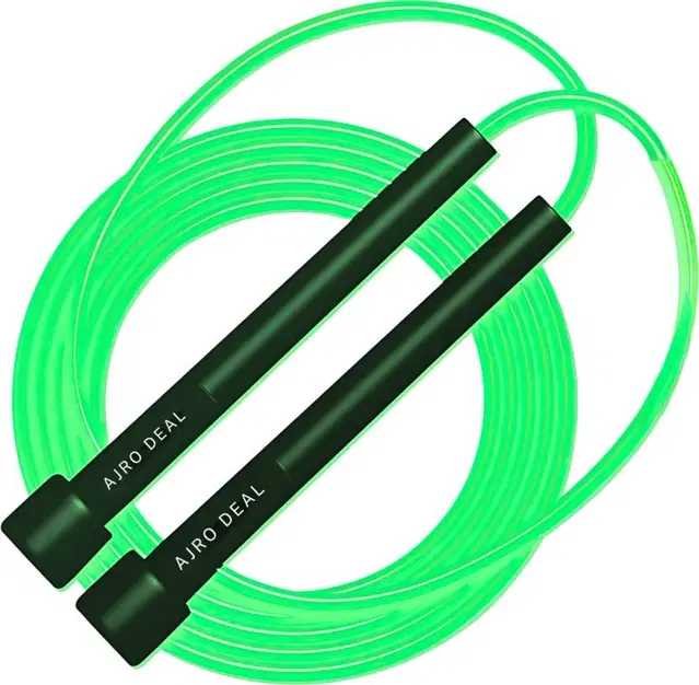AJRO Deal Pencil Skipping Rope (Green, 274 cm)