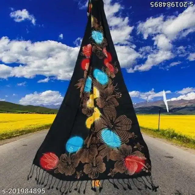 Rayon Scarf for Women (Multicolor, 1.8 m)