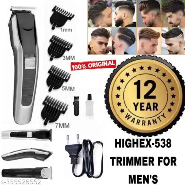 Rechargeable Trimmer for Men, Black