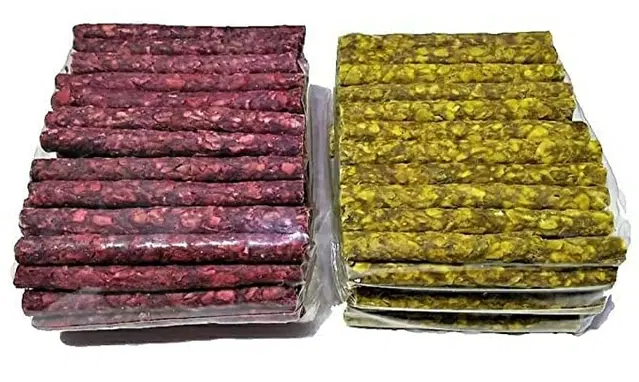 SAWAY Munchy Sticks Mix Flavours (500g Chicken and 500g Mutton) Chicken, Mutton Dog Chew (1000 g, Pack of 2)