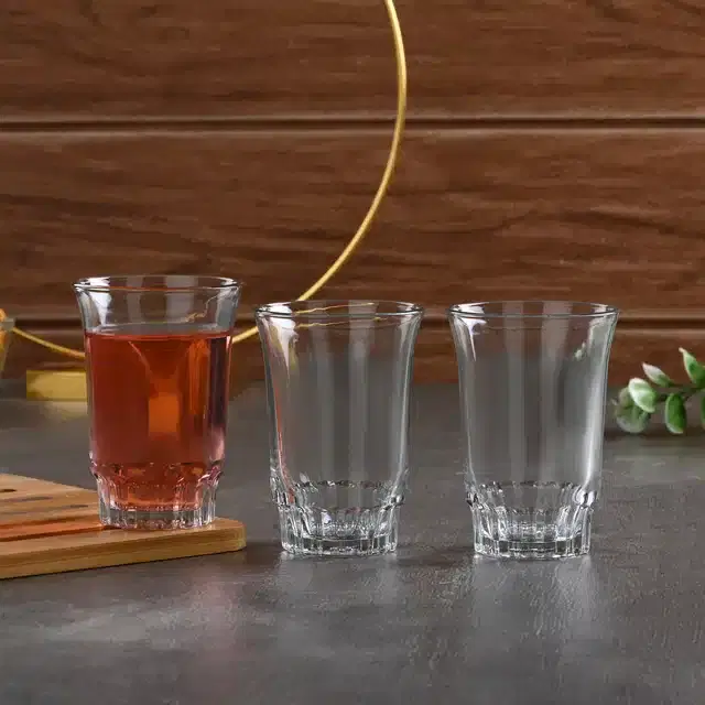 Liquor cum Cocktail Glasses, Transparent, 150 ml, Pack of 3