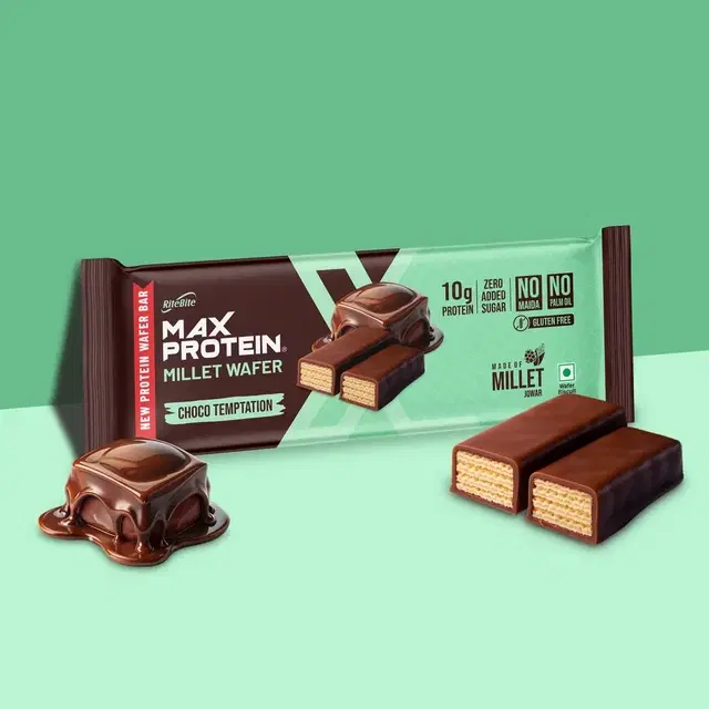Ritebite Max Protein Wafer Choco Temptation 10 g Protein Bar 40 g