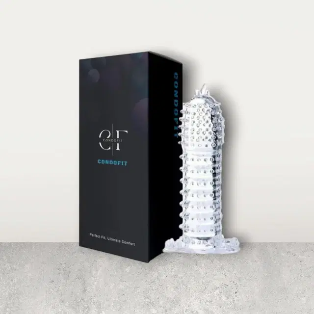 Crystal Dotted Reusable Condom for Men, Transparent