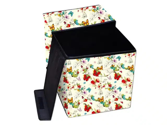 PVC Printed Multipurpose Partitioned Storage Box, Multicolor