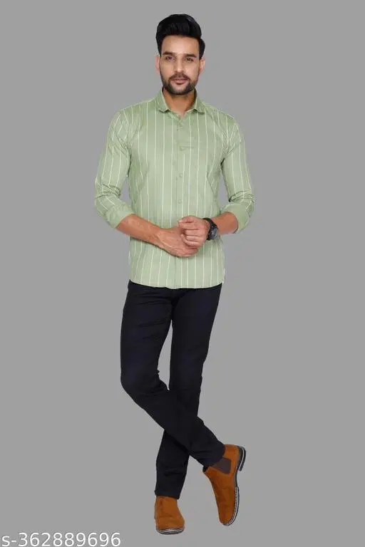 Cotton Blend Checked Shirt for Men, Pista (XXL) Pack of 1