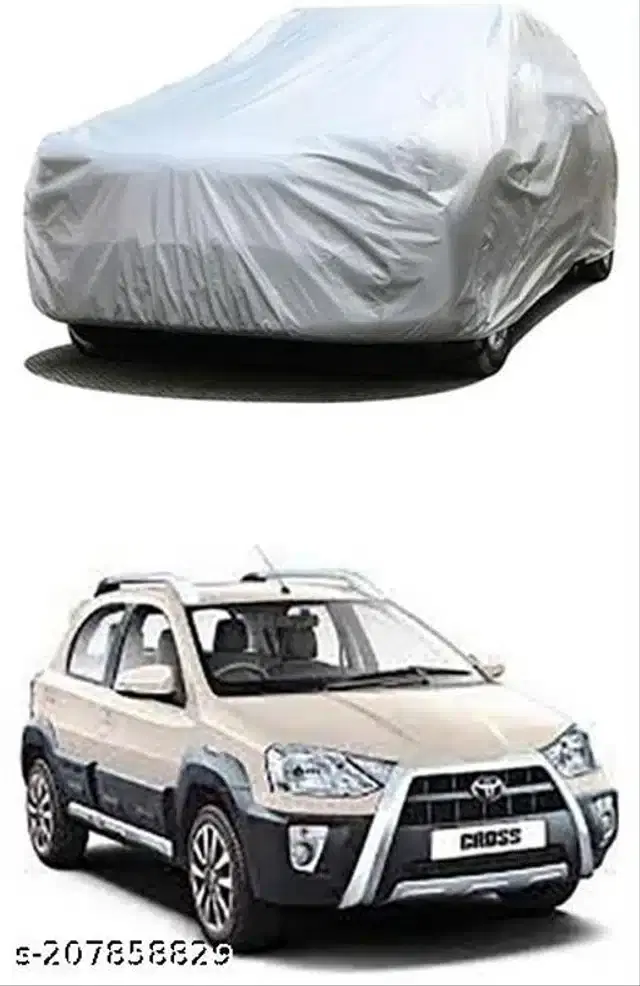 Taffeta Waterproof Car Cover for Toyota Etios Cross, Multicolor