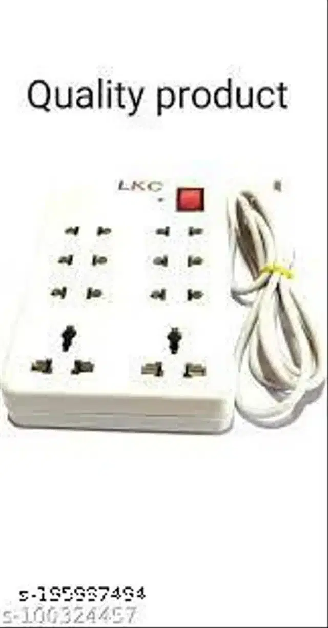 Plastic Universal Surge Protector, White