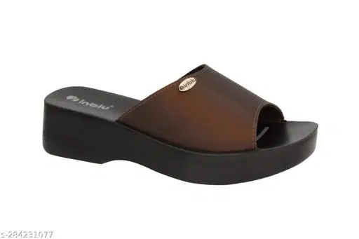Inblu Slippers for Women (Brown, 3)