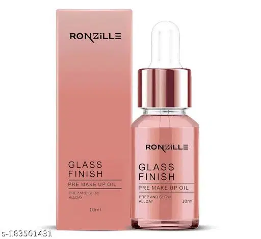 Ronzille Glass Glow Pre Makeup Oil Primer Enriched With Vitamin-E 10 ml Primer 10 ml (Transparent)