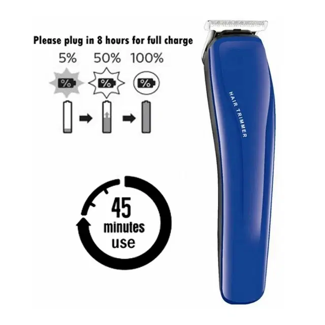 Rechargeable Trimmer for Men & Women, Blue
