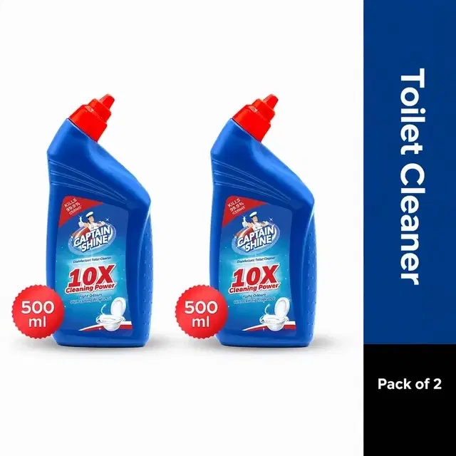 Captain Shine Disinfectant Toilet Cleaner 2X500 ml (Pack of 2)