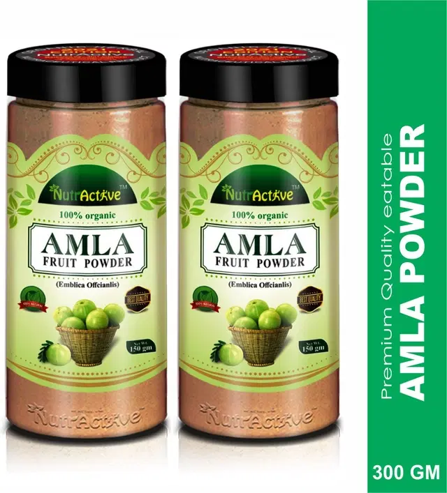 NutrActive Pure Seedless Amla Fruit Powder, 150 g, Pack of 2