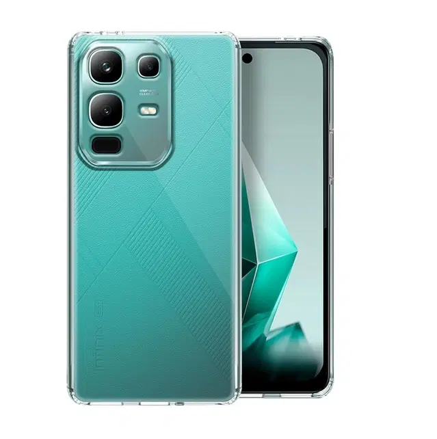Silicone Mobile Back Cover for Infinix X6870 / Note 50S 5G, Transparent