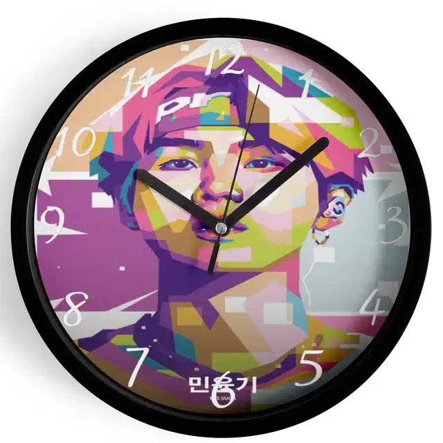 BTS Printed Wall Clock, Multicolor, 7 Inches