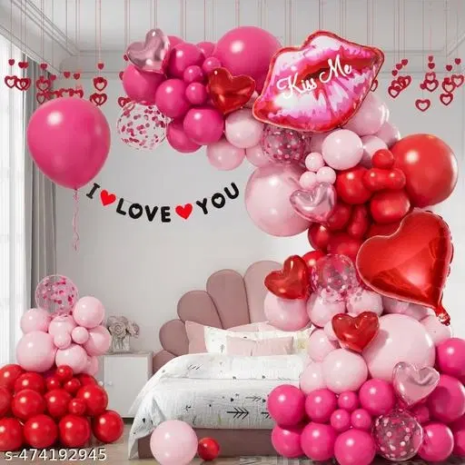 39 Pcs Balloons Decoration Kit, Multicolour, Set of 1